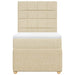 Pat box spring cu saltea, crem, 100x200 cm, textil - WALTI WALTI