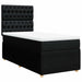 Pat box spring cu saltea, negru, 100x200 cm, textil - WALTI WALTI