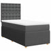 Pat box spring cu saltea, gri închis, 100x200 cm, textil - WALTI WALTI