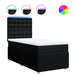 Pat box spring cu saltea, negru, 100x200 cm, textil - WALTI WALTI