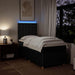 Pat box spring cu saltea, negru, 100x200 cm, textil - WALTI WALTI