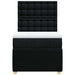 Pat box spring cu saltea, negru, 100x200 cm, textil - WALTI WALTI