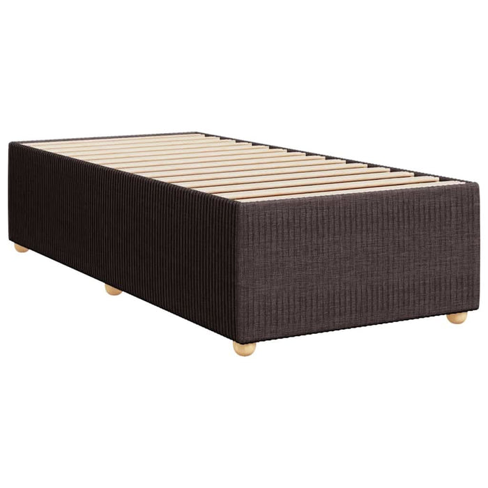 Pat box spring cu saltea, maro închis, 100x200 cm, textil WALTI