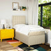 Pat box spring cu saltea, crem, 100x200 cm, textil - WALTI WALTI
