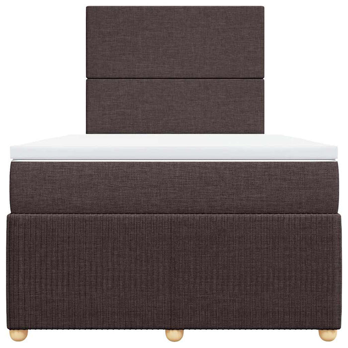 Pat box spring cu saltea, maro închis, 120x190 cm, textil - WALTI WALTI