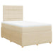 Pat continental cu saltea, crem, 120x190 cm, textil - WALTI WALTI
