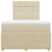 Pat continental cu saltea, crem, 120x190 cm, textil - WALTI WALTI