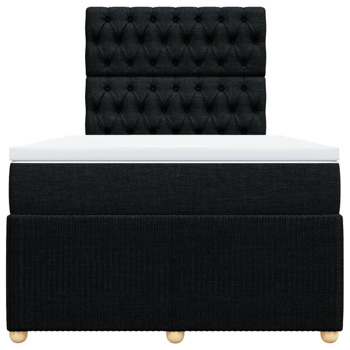 Pat box spring cu saltea, negru, 120x190 cm, catifea - WALTI WALTI