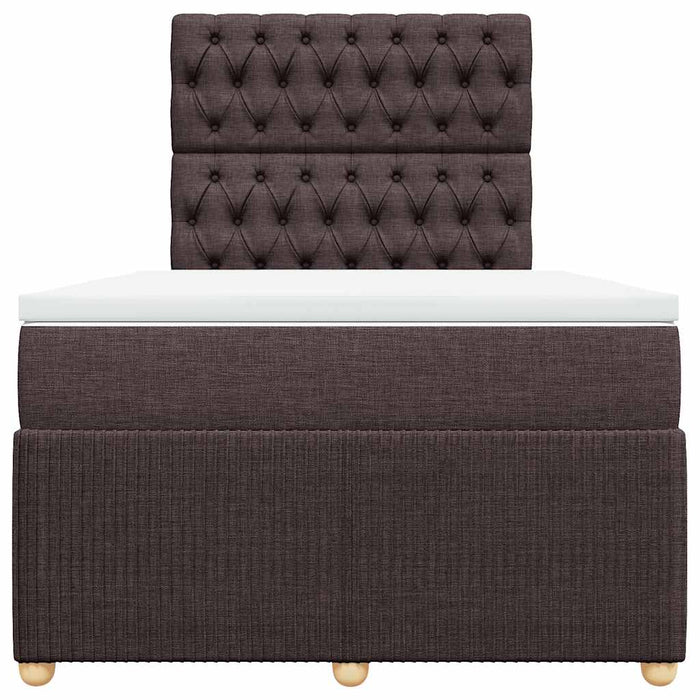 Pat box spring cu saltea, maro închis, 120x190 cm, textil - WALTI WALTI