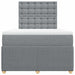 Pat box spring cu saltea, gri deschis, 120x190 cm, textil - WALTI WALTI