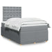 Pat box spring cu saltea, gri deschis, 120x190 cm, textil - WALTI WALTI
