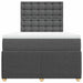 Pat box spring cu saltea, gri închis, 120x190 cm, textil - WALTI WALTI