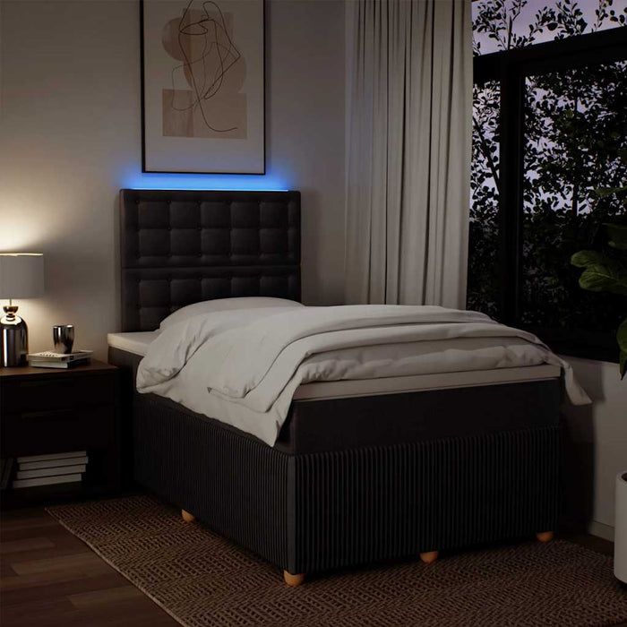 Pat box spring cu saltea, maro închis, 120x190 cm, textil - WALTI WALTI