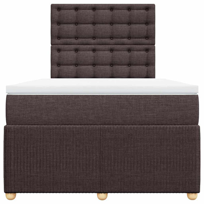 Pat box spring cu saltea, maro închis, 120x190 cm, textil - WALTI WALTI