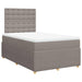 Pat box spring cu saltea, taupe, 120x190 cm material textil - WALTI WALTI