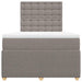 Pat box spring cu saltea, taupe, 120x190 cm material textil - WALTI WALTI