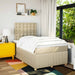 Pat continental cu saltea, crem, 120x190 cm, textil - WALTI WALTI
