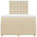 Pat continental cu saltea, crem, 120x190 cm, textil - WALTI WALTI