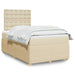 Pat continental cu saltea, crem, 120x190 cm, textil - WALTI WALTI