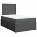 Pat box spring cu saltea, gri închis, 120x200 cm, textil - WALTI WALTI