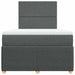 Pat box spring cu saltea, gri închis, 120x200 cm, textil - WALTI WALTI