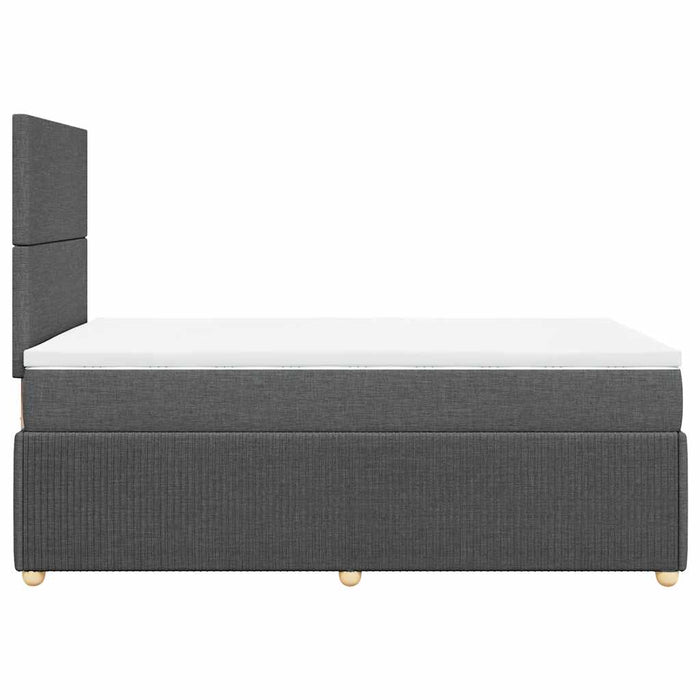 Pat box spring cu saltea, gri închis, 120x200 cm, textil - WALTI WALTI
