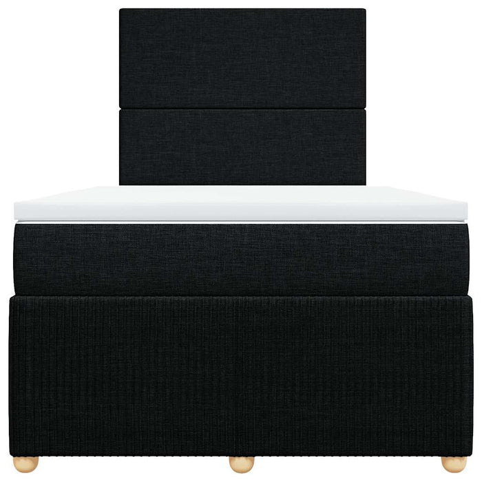 Pat box spring cu saltea, negru, 120x200 cm, textil - WALTI WALTI
