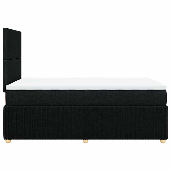 Pat box spring cu saltea, negru, 120x200 cm, textil - WALTI WALTI