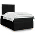 Pat box spring cu saltea, negru, 120x200 cm, textil - WALTI WALTI