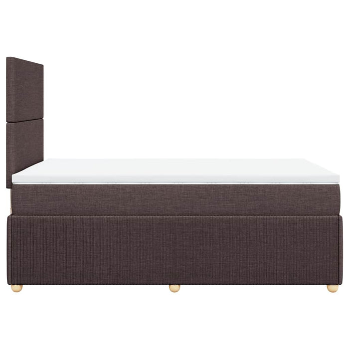 Pat box spring cu saltea, maro închis, 120x200 cm, textil - WALTI WALTI