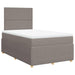 Pat box spring cu saltea, gri taupe, 120x200 cm, textil - WALTI WALTI