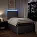 Pat box spring cu saltea, gri taupe, 120x200 cm, textil - WALTI WALTI