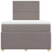 Pat box spring cu saltea, gri taupe, 120x200 cm, textil - WALTI WALTI