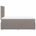 Pat box spring cu saltea, gri taupe, 120x200 cm, textil - WALTI WALTI
