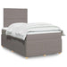 Pat box spring cu saltea, gri taupe, 120x200 cm, textil - WALTI WALTI