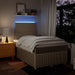 Pat box spring cu saltea, crem, 120x200 cm, textil - WALTI WALTI
