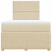 Pat box spring cu saltea, crem, 120x200 cm, textil - WALTI WALTI