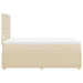Pat box spring cu saltea, crem, 120x200 cm, textil - WALTI WALTI