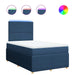 Pat box spring cu saltea, albastru, 120x200 cm, textil - WALTI WALTI