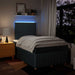 Pat box spring cu saltea, albastru, 120x200 cm, textil - WALTI WALTI