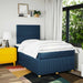 Pat box spring cu saltea, albastru, 120x200 cm, textil - WALTI WALTI