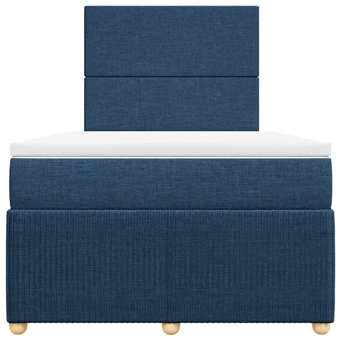 Pat box spring cu saltea, albastru, 120x200 cm, textil - WALTI WALTI