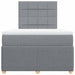 Pat continental cu saltea, gri deschis, 120x200 cm, textil - WALTI WALTI