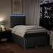 Pat box spring cu saltea, gri închis, 120x200 cm, textil - WALTI WALTI