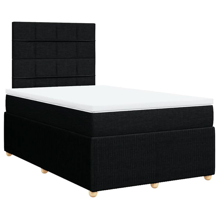 Pat box spring cu saltea, negru, 120x200 cm, textil - WALTI WALTI