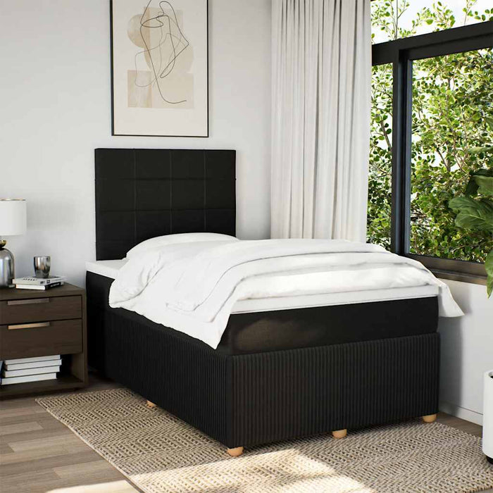Pat box spring cu saltea, negru, 120x200 cm, textil - WALTI WALTI