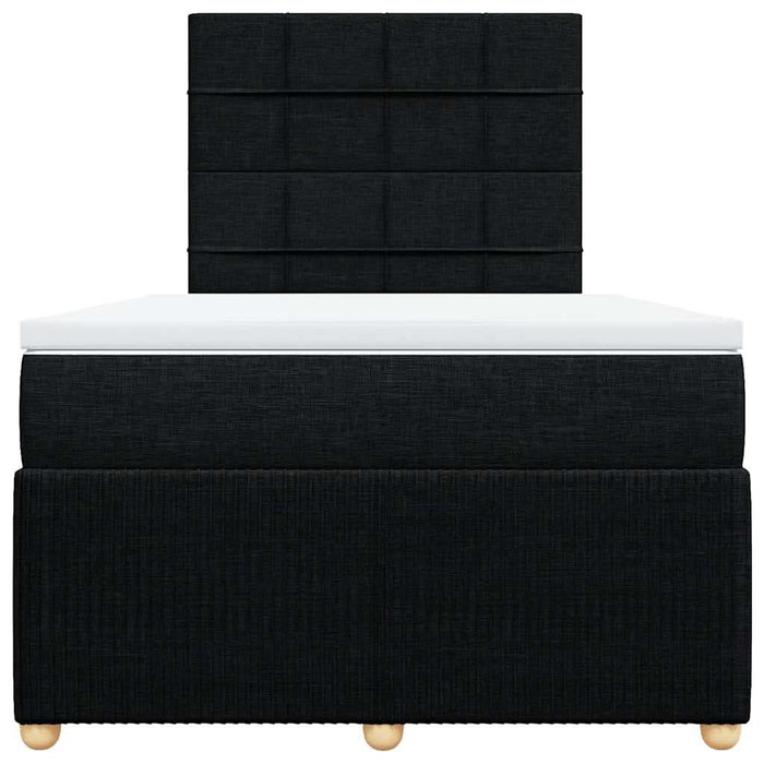Pat box spring cu saltea, negru, 120x200 cm, textil - WALTI WALTI