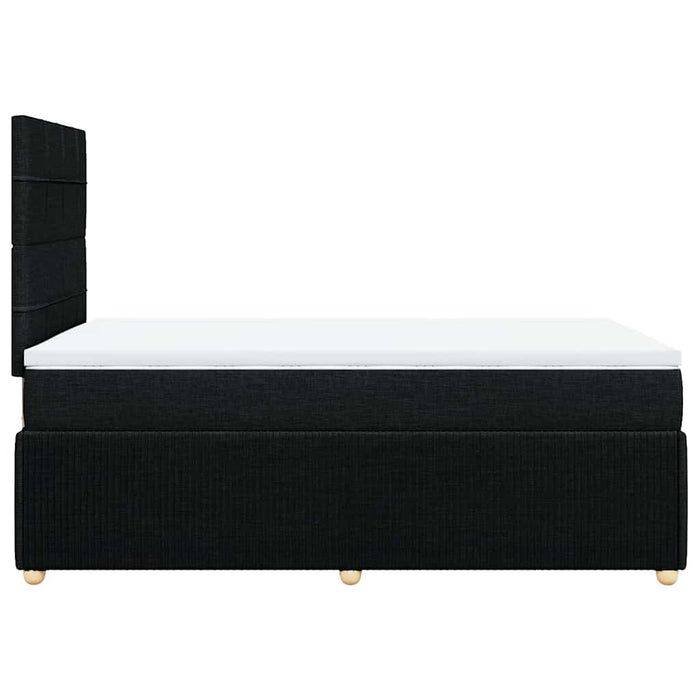 Pat box spring cu saltea, negru, 120x200 cm, textil - WALTI WALTI