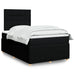 Pat box spring cu saltea, negru, 120x200 cm, textil - WALTI WALTI
