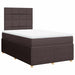 Pat box spring cu saltea, maro închis, 120x200 cm, textil - WALTI WALTI